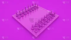 紫棋，经营理念，战略与战术的较量，成功，胜利。三维渲染