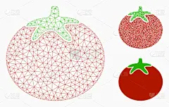 铁丝网,接线框,蔬菜,西红柿,模型,一个物体,形状,几何形状,三角形,格子