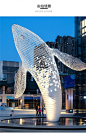 不锈钢雕塑定制商业城市广场鲸鱼镂空雕塑户外园林景观玻璃钢雕塑-淘宝网