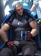 Soldier 76 day off by sakimichan