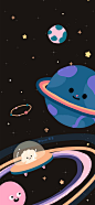 卡通 手机壁纸 太空 cr：Honey果酱