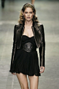 Alexander McQueen Love the short black dress with a leather jacketnn