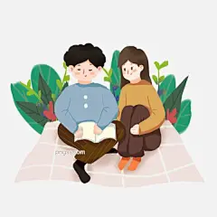 踏青出游情侣看书插画元素图片大小2000x2000px 图片尺寸15.27 MB 来自PNG搜索网 pngss.com 免费免扣png素材下载！爱情#板绘#插画#出游#卡通插画#卡通人物#卡通手绘#旅游#清明节#情侣#手绘#踏青出游#植物#
