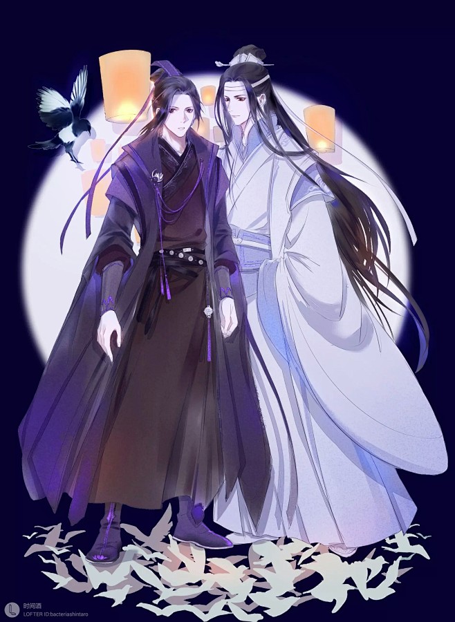 魔道祖师｜蓝曦臣｜江澄绘师：@时间酒（图源LOFTER，侵权删。）