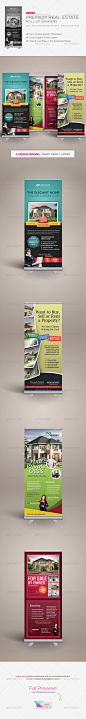 Premium Real Estate Roll-up Banners - Signage Print Templates
