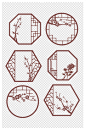中式古典花格窗格装饰边框花纹窗框-众图网