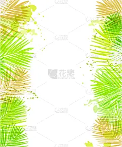 夏天,叶子,棕榈树,背景,绿卡情缘,传单,模板,自然美,春天,植物