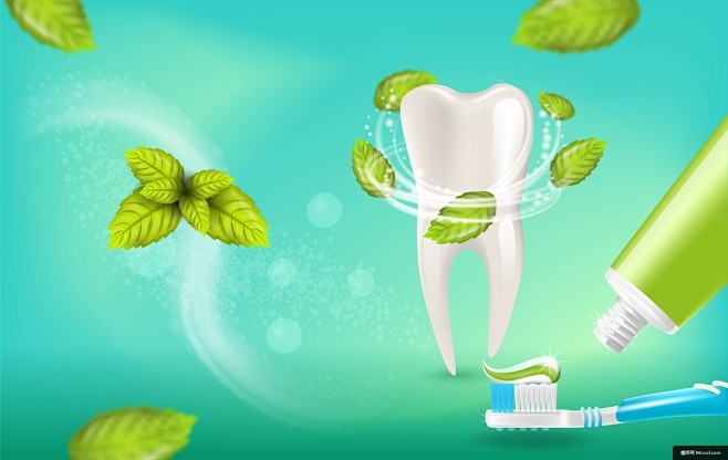 牙齿口腔清洁治疗素材