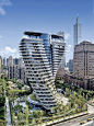 陶朱隐园，台北 / Vincent Callebaut Architectures : 灵感源于DNA双螺旋结构，打造能源自给自足的吸碳建筑