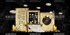 中式婚礼效果图  - 源文件下载【酷图网】中式婚礼,舞台效果图,中式背景,中式婚礼效果,婚礼效果图,婚礼舞台效果,红色背景,婚礼设计,