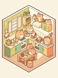 Midjourney|2.5D插画小场景合集—理想的家 - 小红书