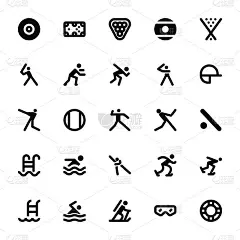 体育和游戏矢量图标13
