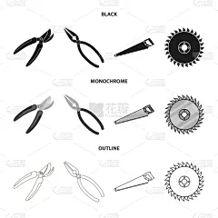 建筑业,分离着色,图标集,工具,木制,金属,家庭生活,高尔夫球运动,收集,复古