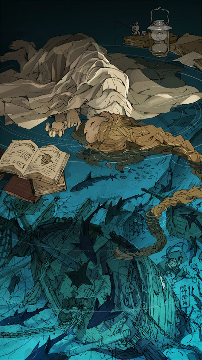 ポ～ン高清童话插画高清手机壁纸