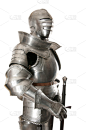 盔甲服,垂直画幅,古董,古老的,铁,背景分离,金属,保护工作服,中世纪时代