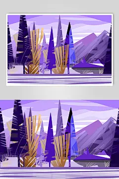 扁平风春游踏青插画素材