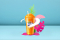 HUNGRY JACK′S - BRAIN FREEZE : HUNGRY JACK′S the Australian Burger king commisioned us to create some papercrafts animated sets for their tumblr and some other social media as facebook and?instagram inside?their Brain freeze campaing showcashing their sum
