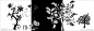 无框画 树 枯树 装饰画 装裱画 树枝 抽象花朵  黑白背景 抽象人  描绘心  英文字母  大树 画 风景 艺术挂画 艺术品 抽象树 PSD分层素材