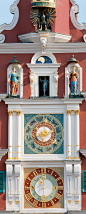 The clock of the old town hall of Esslingen in Germany is the oldest known still functional wrought-iron clock in Germany.