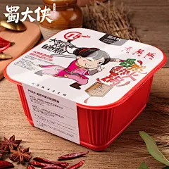 蜀大侠麻辣牛油素食自热自煮方便火锅370g素菜版懒人速食网红火锅-tmall.com天猫