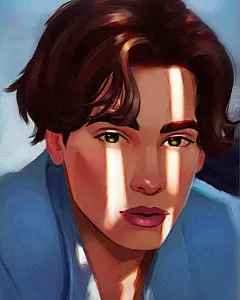 9 款金光闪绕的噪点质感人物肖像插画！