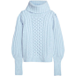 Temperley London Shade cable-knit merino wool turtleneck sweater