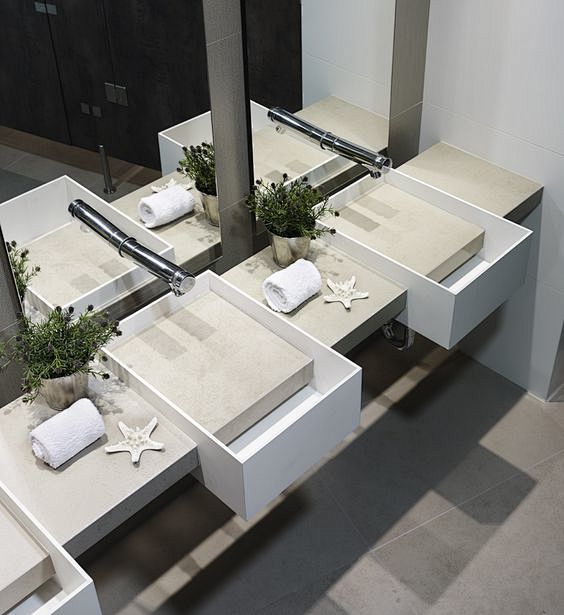 Restroom design mixe...