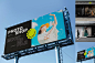 时尚户外街头高速海报广告牌设计ps智能贴图样机模板 Billboard Mockup Set插图