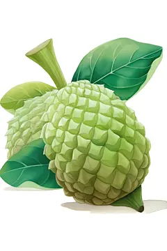 释迦果手绘水果插画