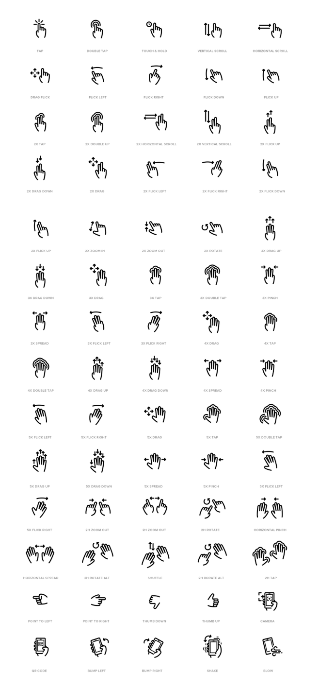 Gesture Icon Set by ...