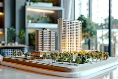 现代商业住宅小区沙盘