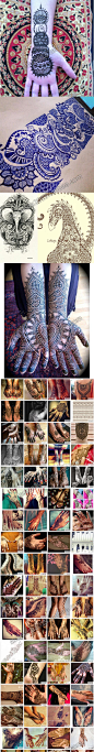 4100张指甲花Henna莫海蒂刺青图片参考纹身图样线稿排线线条图章-淘宝网