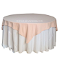 72 inch x 72 inch Square Blush Tablecloth, Blush Table Overlays for 5 ft Round Tables