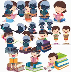 看书  - 源文件下载【酷图网】男孩,孩子,小男孩,插图,插画,绘画,画画,萌,卖萌,Q版,卡通人物,人物,素材,书本,读书,人物素材,矢量图,ai,萌宠,宠物,娃娃,小学生,开心,快乐,教育,读书日,看书,阅读,图书角,图书馆,儿童节,少年,语文,文化,卡通,动漫,卡通形象,思考,设计,动漫动画,女孩