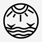 海滩大海太阳图标 免费下载 页面网页 平面电商 创意素材