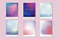 Abstract gradient template set Free Vector