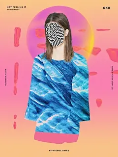 超现实主义人物海报设计，很有个性！ \ 视觉设计师 Magdiel Lopez ​​​​