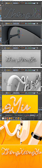 C4D渲染特效/我的名字_张翔宇_68Design