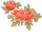 国庆国潮完整插画-牡丹花3