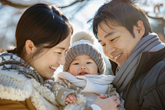 相亲相爱一家人人物摄影