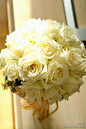 #分享照片#白色玫瑰花新娘手捧花 - 微幸福 - 幸福婚嫁网