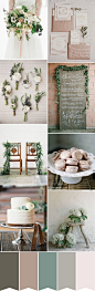Winter Rustic Glam - A sage green and black wedding colour palette | www.onefabday.com