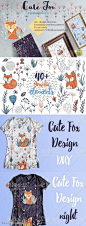 【EPS+AI】(手绘线描花朵叶子狐狸以及配套背景等矢量素材)Cute fox Vector design collection(95.9M)(免费) - 矢量素材下载 - 思缘论坛 平面设计,Photoshop,PSD,矢量,模板,打造最好的素材和设计论坛