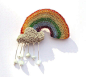不寻常的铜丝艺术--保加利亚彩虹雨滴胸针