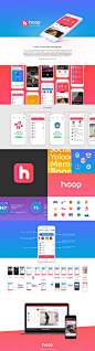 Hoop - App UX/UI & Branding : Hoop is a social video app that allows people to share their videos and collaborate with each other.