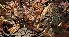 【插画师作品】第234期：日本插画师 七原しえ 笔下诡异华美的鬼魅风格人物插画作品 : 鬼魅画风，妖气满满，胆小勿进！