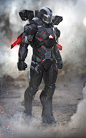 Avengers: Infinity War (2016) - War Machine Mk4 Alternate Design., Phil Saunders : This was an alternate take on the War Machine suit for Avengers: Infinity War. Originally the script had called for two different suits for Rhodey, as the first one would h