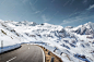 Mountain road in the alps