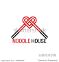 Noodle House Logo, Japan food, Chinese Food,Chopsticks Logo