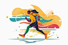 创意校园趣味运动会图片插画